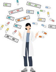 医者(薬剤師)のイラスト