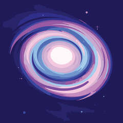 Spiral Galaxy with Bright Core – Deep Space Illustration
