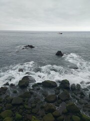 travel, madeira, island, tourism, shore, landscape, sand, sky, clouds, sea, water, peace, waves, destination, beach, nature, love, zen, blue, outdoor