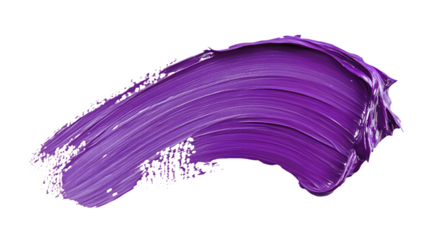 Abstract Purple Grunge Brush Strokes Oil Paint Isolated