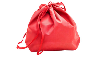 Stylish Red Bag Isolated on Tranasparent Background for Fashion and Shopping Concept
