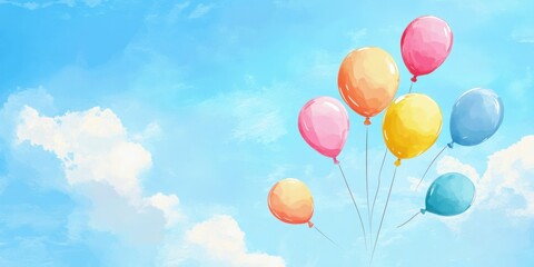 風船と空
