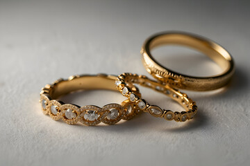 gold jewelry with white background,generative.ai