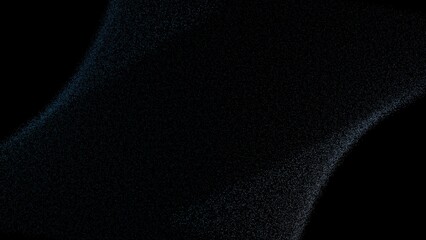 Black and dark blue minimalist modern grainy noise particle wave shape illustration, futuristic background, poster template concept
