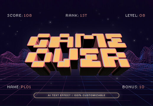 3D Gaming Text Effect