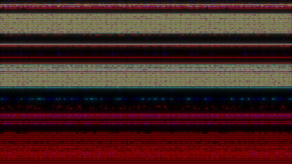 Glitch Art Background - Digital Noise RGB Error Texture - Futuristic Data Corruption Visual