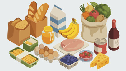 collection of food