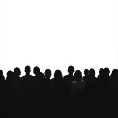 A crowd of diverse silhouettes against a plain background, representing connection and social gatherings.