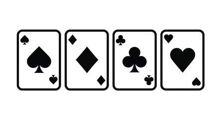 Play card icon set. Vector illustration