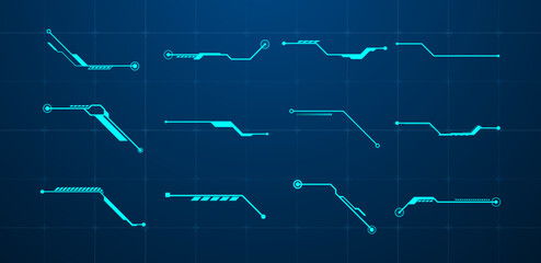 Futuristic HUD Statistics, data, information, infographic. Vector Illustration.
