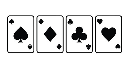 Play card icon set. Vector illustration