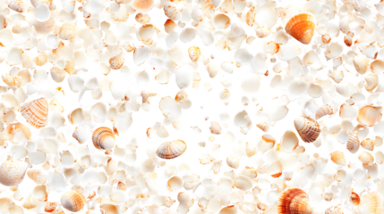 Beautiful Sand and Sea Shells Beach Theme Background for Design Projects