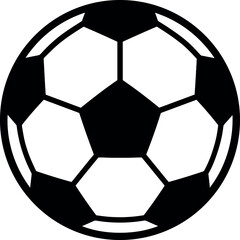 Fototapeta premium Soccer Ball vector black silhouette print design