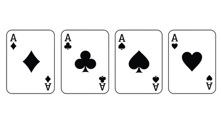 Play card icon set. Vector illustration