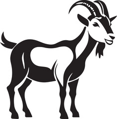 goat on a white background