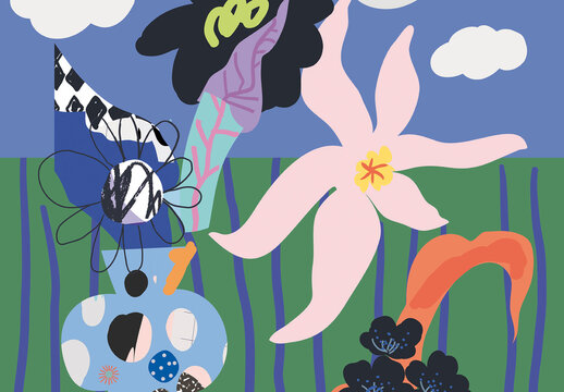 Creative Floral Poster Layout