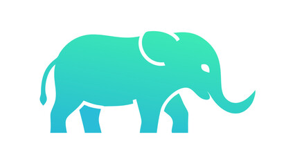 Obraz premium Colorful elephant silhouette in a modern design style suitable for branding and artistic projects