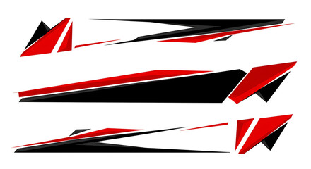 Fototapeta premium Abstract red and black graphic elements