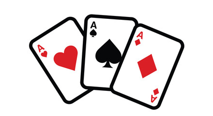 poker card icon vector design template in white background