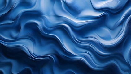 Fototapeta premium Abstract blue background with smooth waves and soft lines, creating an elegant and modern wallpaper design.