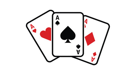 poker card icon vector design template in white background