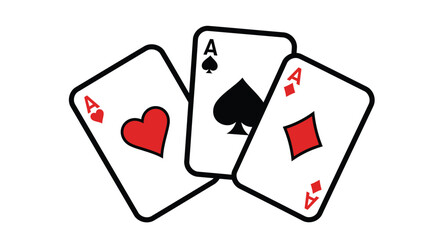 poker card icon vector design template in white background