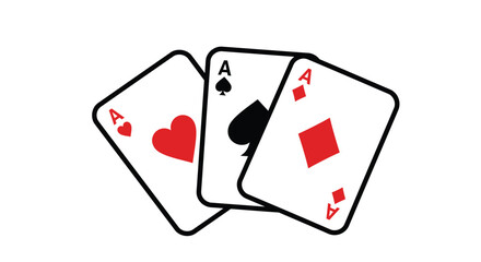 poker card icon vector design template in white background