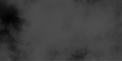 Abstract gray smoke hookah. Gray powder dust smoke on black background. Watercolor paper textured aquarelle canvas for modern creative design. Dramatic sky in gray tones and dense clouds. 