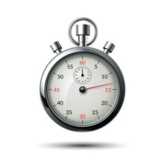 Stopwatch isolated on white background.
