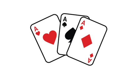 poker card icon vector design template in white background