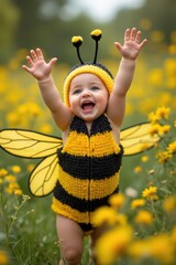 baby disfrazado de abeja