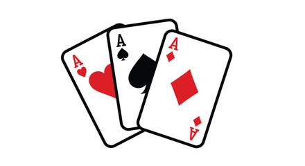 poker card icon vector design template in white background