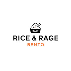 Rice & Rage Bento Logo – Bold Japanese Food Brand Identity