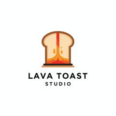 Lava Toast Studio Logo – Creative Melty Bread Branding Design