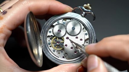 Vintage pocket watch repair tutorial: watch movement disassembly and reassembly guide for beginners