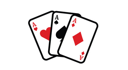 poker card icon vector design template in white background
