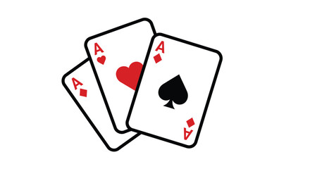 poker card icon vector design template in white background