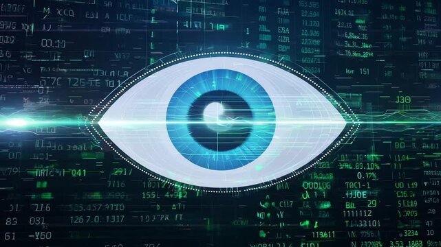 Abstract digital eye graphic