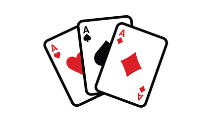 poker card icon vector design template in white background