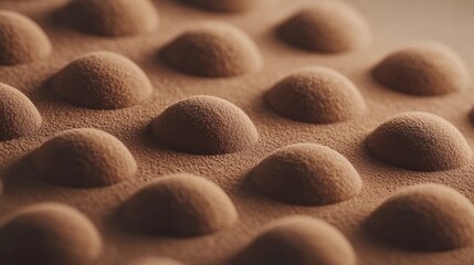 Textured surface with rounded shapes and subtle color variations.