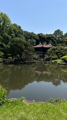 chinese pavilion in the park