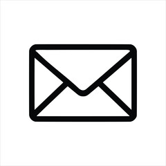 Sealed Envelope Icon - Back View Monochrome Mail Vector