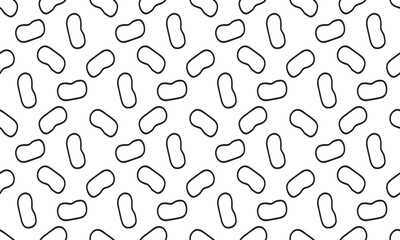 Simple monochrome composition of bean-shaped elements