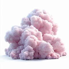 Fluffy pink cloud formation isolated against clear sky nature photography dreamy atmosphere surreal landscape aesthetic viewpoint