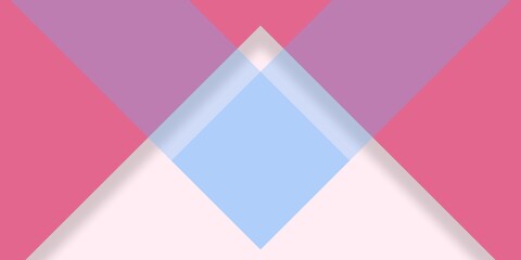 Abstract Geometric Design Pastel Pink, Purple, and Blue Overlapping Shapes