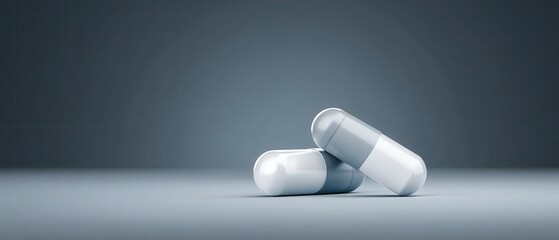 Immune Boosting Capsules on Gray Background for Health Products