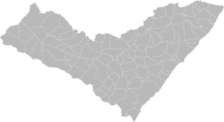 Obraz premium Alagoas, Brazil – administrative vector map with municipality boundaries (Web Mercator projection, PPT-compatible & fully editable)