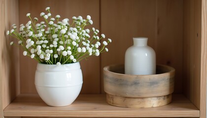 Flower Vase on Shelf