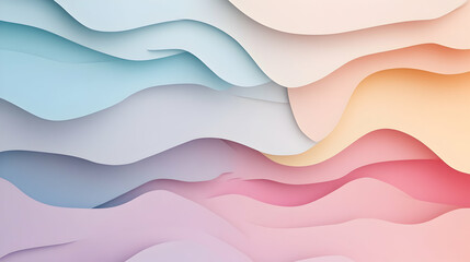 Soft Abstract Layers with Pastel Gradients Creates a Delicate and Peaceful Feel