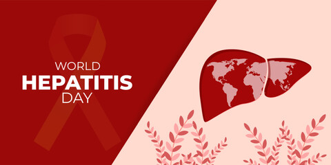 Vector illustration of World Hepatitis Day social media template